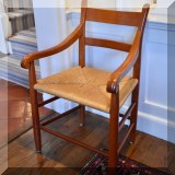 F28. Set of 6 cherry rush seat chairs. 